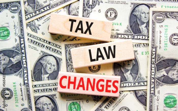 Tax law changes symbol. Concept words Tax law changes on wooden blocks ...